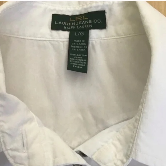 Vintage LRL White Western Shirt - Picture 5 of 7